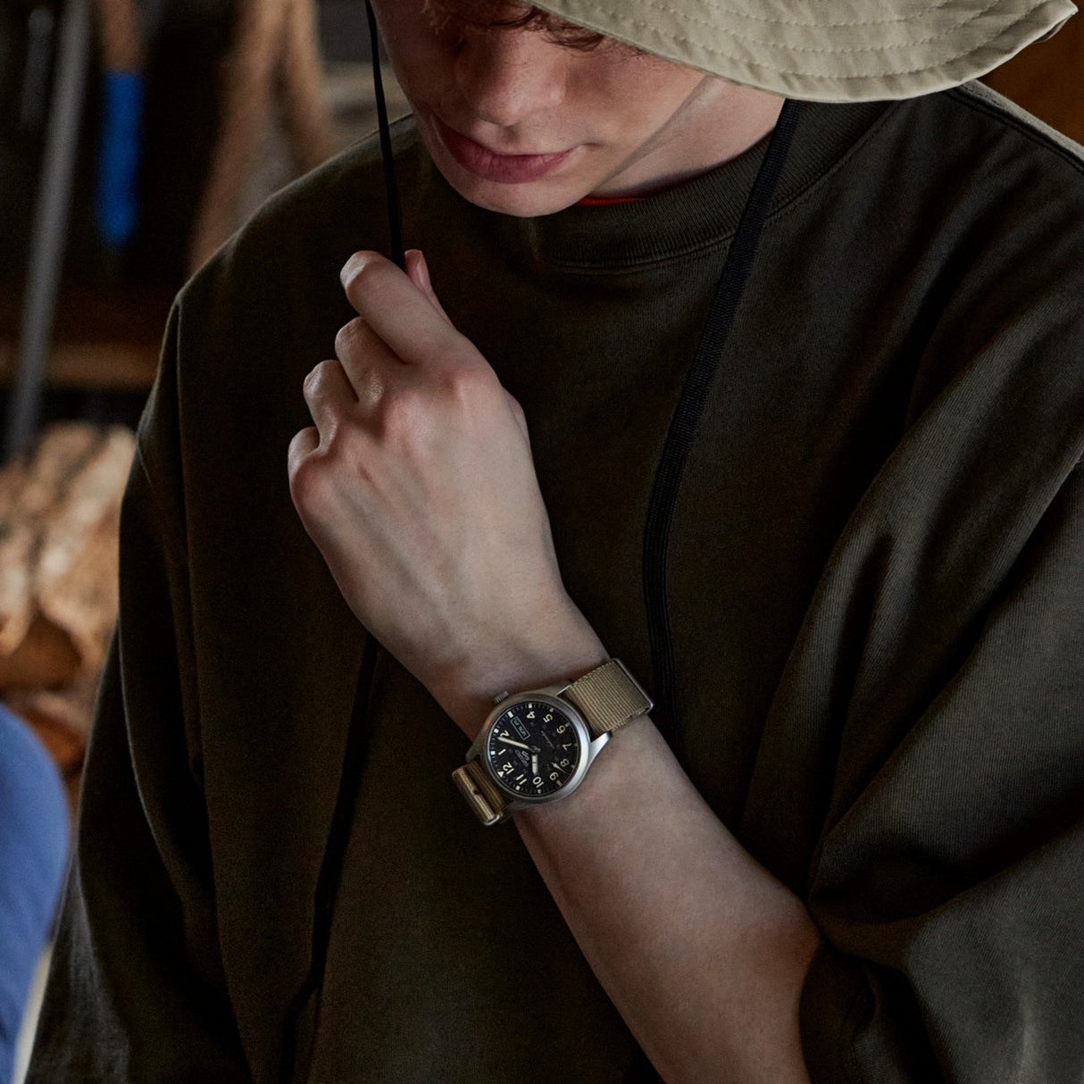 SRPG35K1 Reloj Seiko 5 para Hombre correa de tela