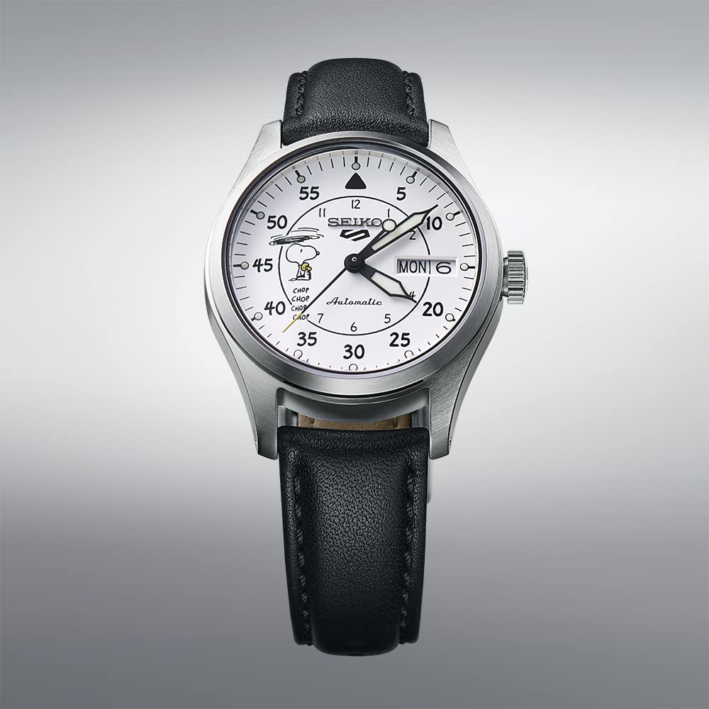 SRPK27K1 Reloj Seiko 5 Snoopy Parachute de hombre correa de cuero