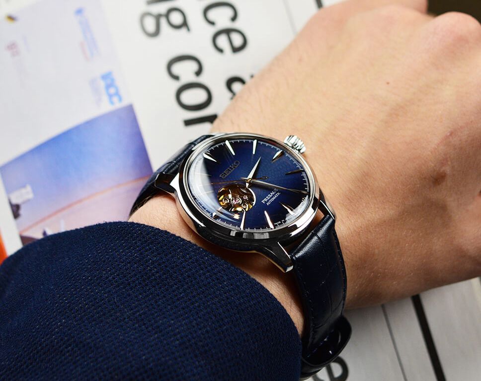 SSA405J1 Reloj Seiko Presage Cocktail de hombre para hombre pulsera de piel