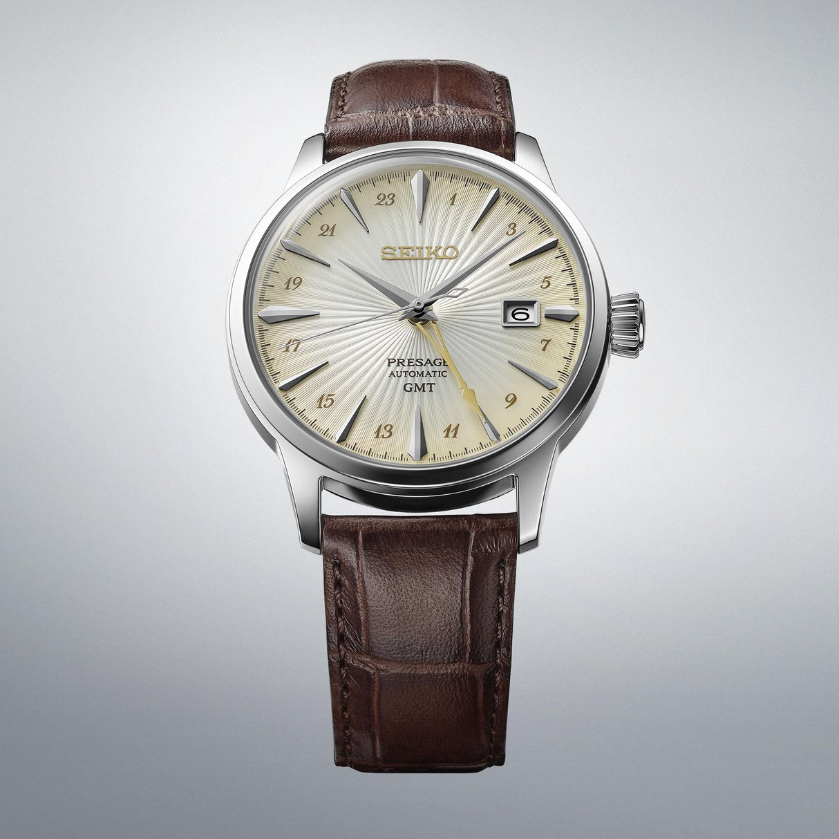 SSK041J1 Reloj Seiko Presage GMT de hombre banda de piel