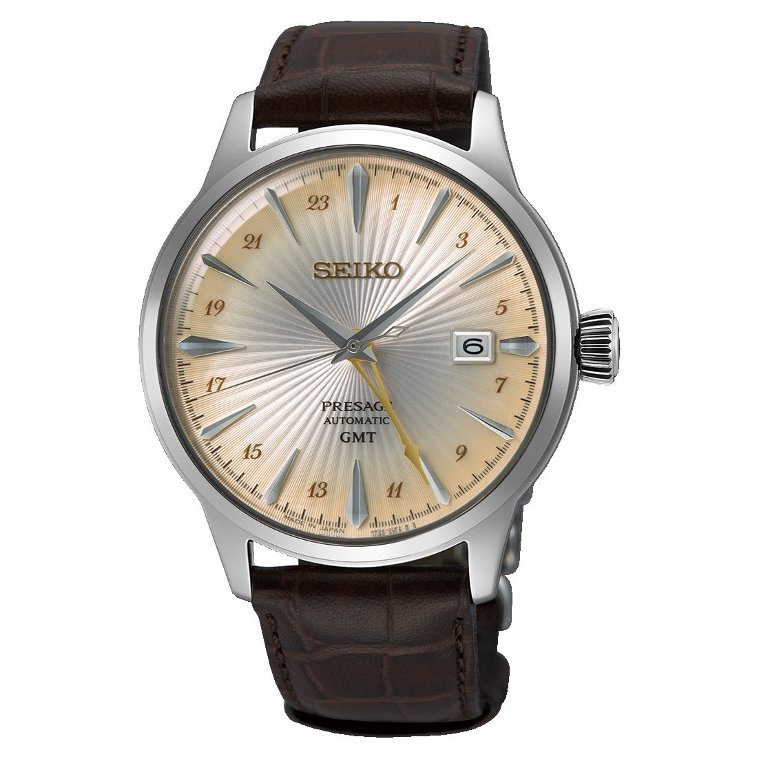 SSK041J1 Reloj Seiko Presage GMT de hombre banda de piel