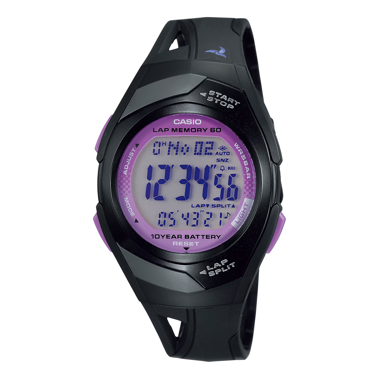 STR-300 Reloj Casio Unisex Banda de Caucho Digital 10 Años de Batería