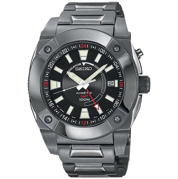 SUN007 Reloj Seiko Kinetic de hombre pulsera de metal