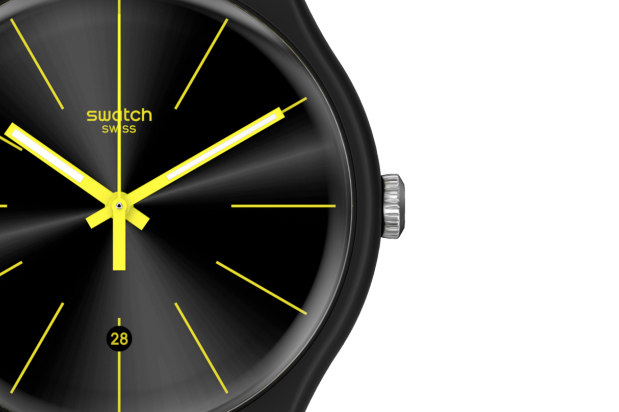 SUOB406 Reloj Swatch Night Cord unisex correa de tela