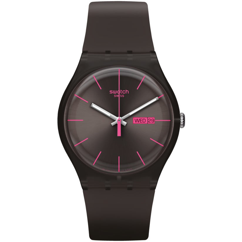 SUOC700 Reloj Swatch Brown Rebel unisex correa de resina