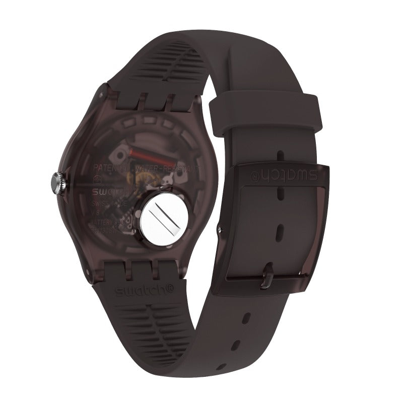 SUOC700 Reloj Swatch Brown Rebel unisex correa de resina