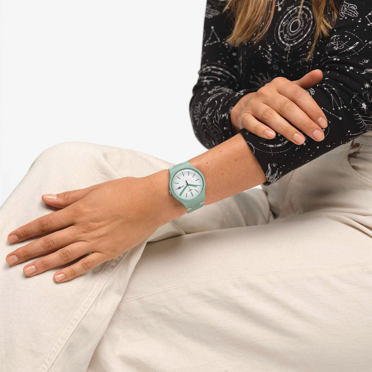 SUOG712 Reloj Swatch Meet me at the Myrtl unisex correa de resina