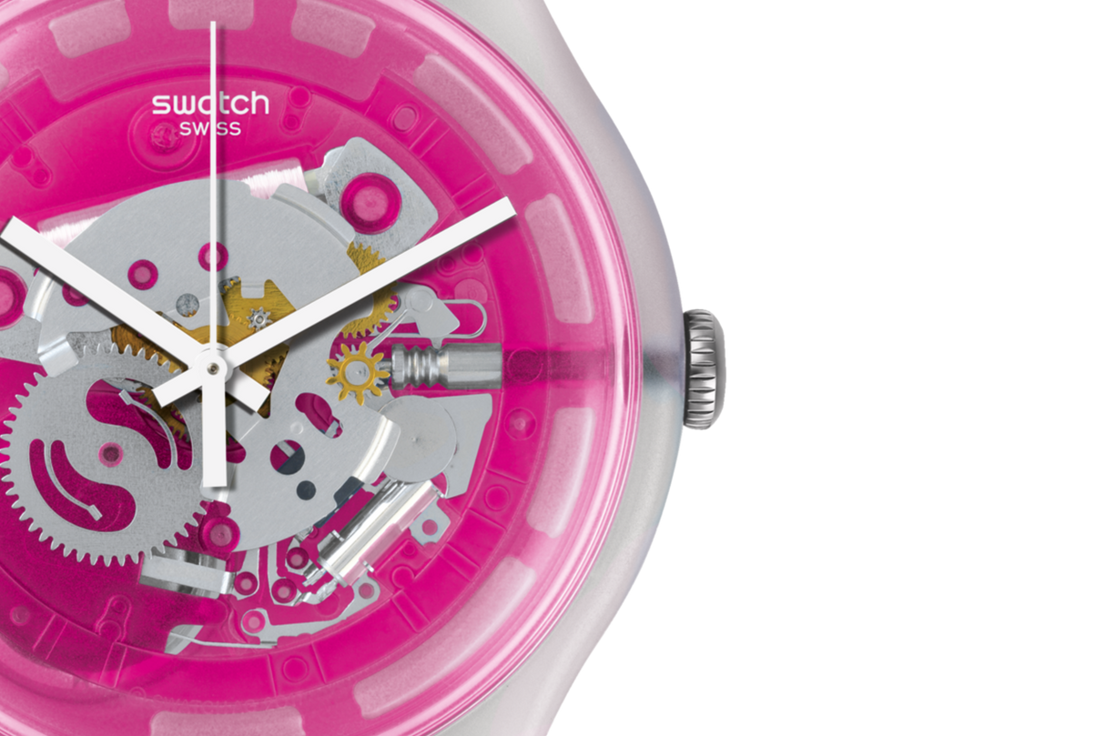 SUOK130 Reloj Swatch PinkMazing de dama correa de caucho