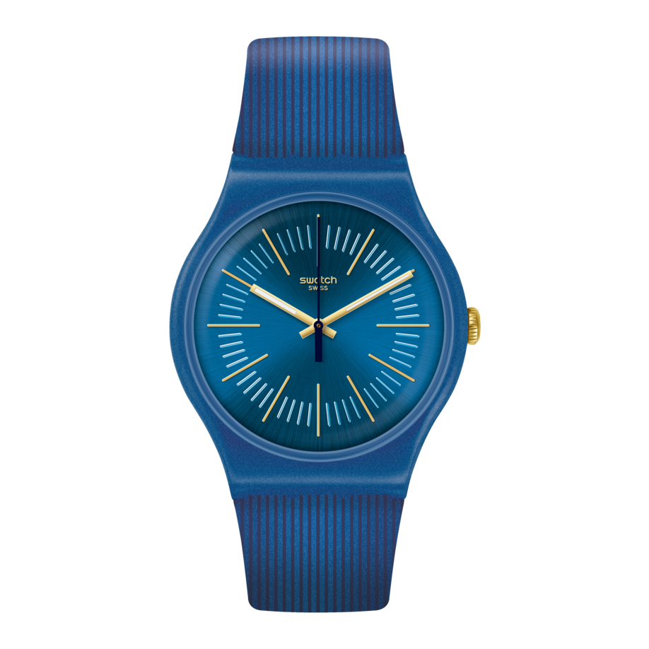SUON143 Swatch Blue Sirup de hombre pulsera de resina