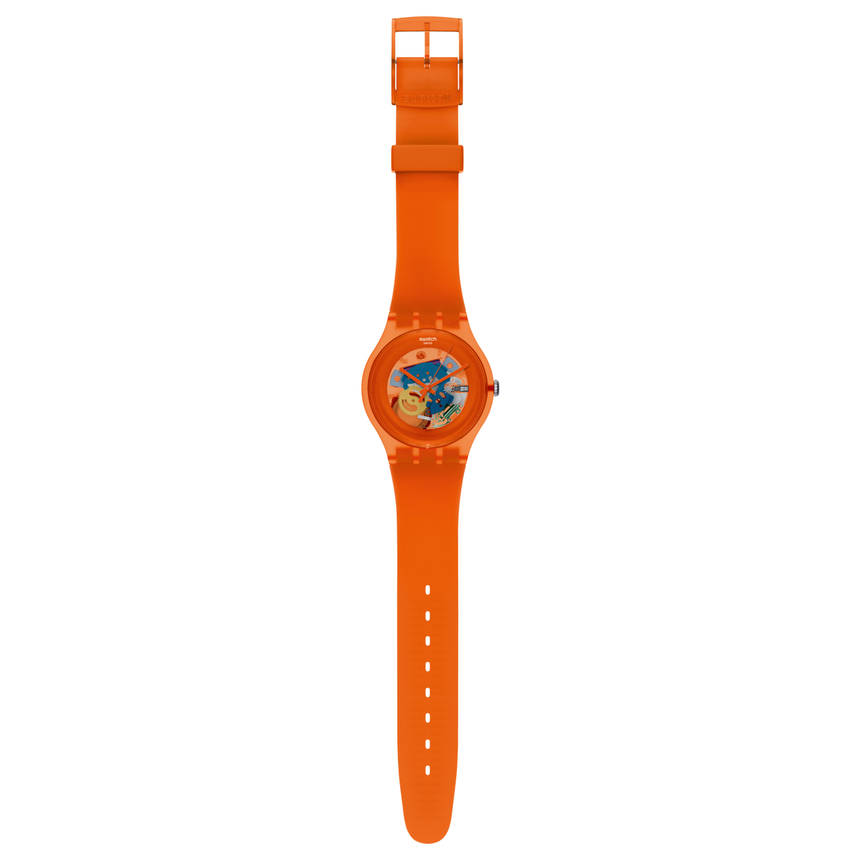 SUOO100 Swatch Orangish Lacquered unisex pulsera de resina