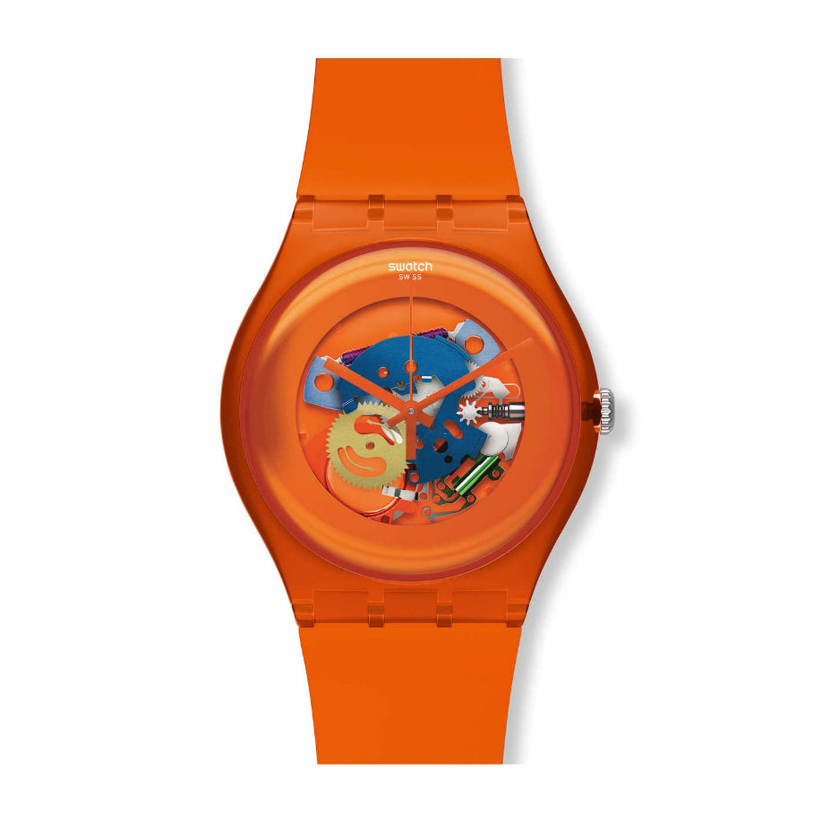 SUOO100 Swatch Orangish Lacquered unisex pulsera de resina