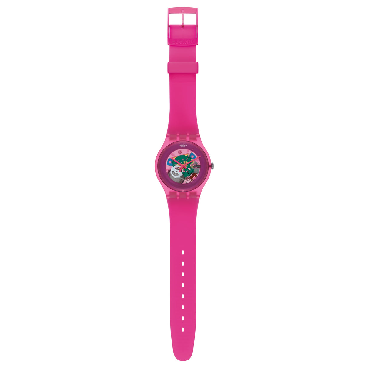 SUOP100 Reloj Swatch Pink Lacquered de dama pulsera de resina