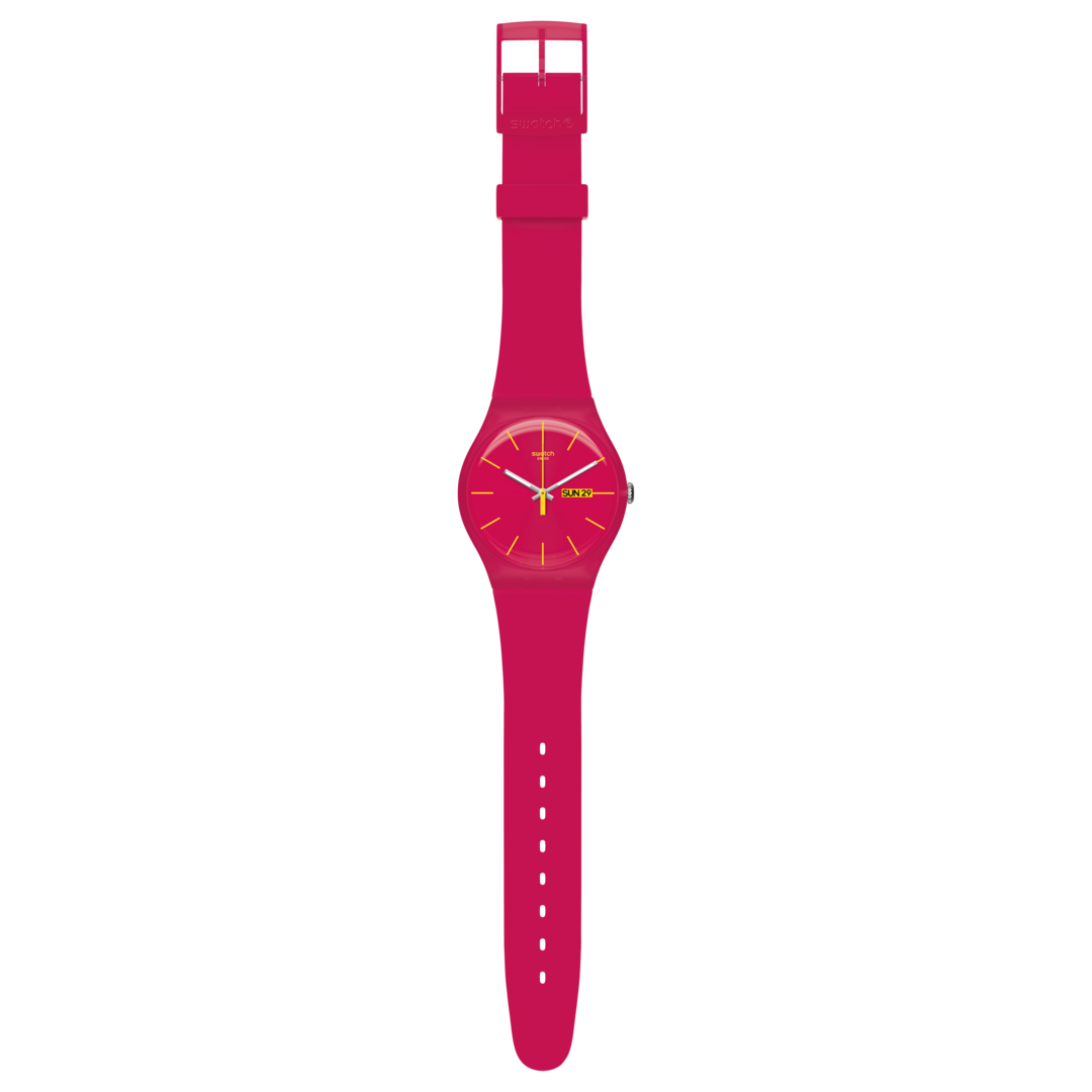 SUOR704 Reloj Swatch Rubine Rebel de dama pulsera de caucho