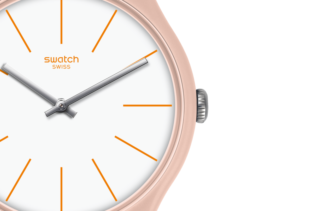 SUOT102 Reloj Swatch de dama pulsera de caucho