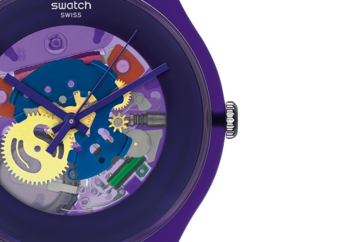 SUOV100 Reloj Swatch Purple unisex correa de resina