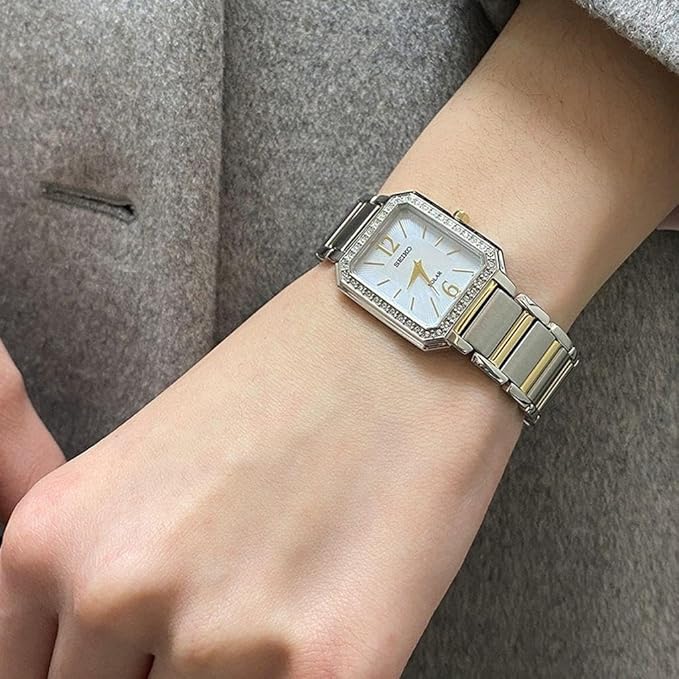 SUP466P1 Reloj Seiko Solar de dama pulsera de metal 25 mm