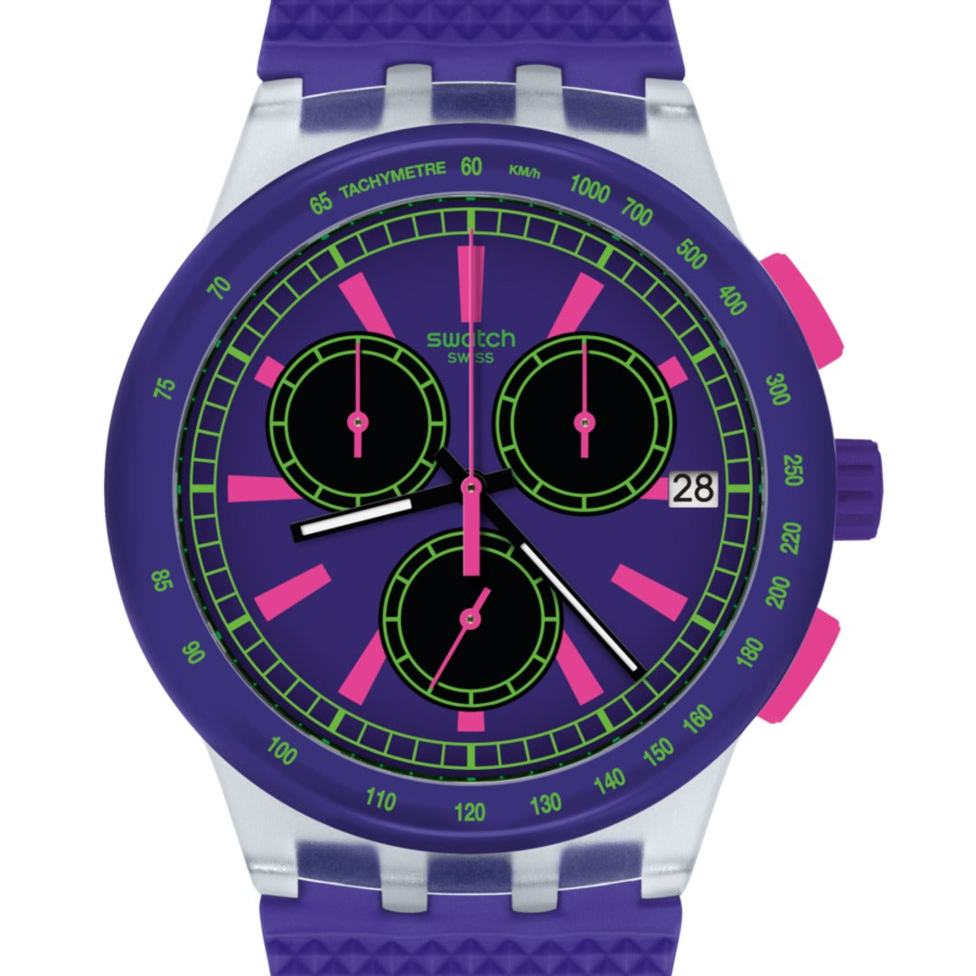 SUSK400 Reloj Swatch Purp-Lol de señorita correa de resina