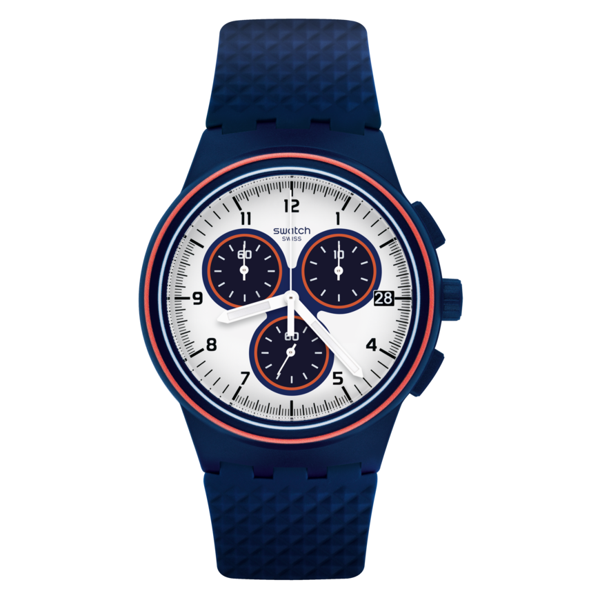 SUSN412 Reloj Swatch Parabordo de hombre pulsera de caucho