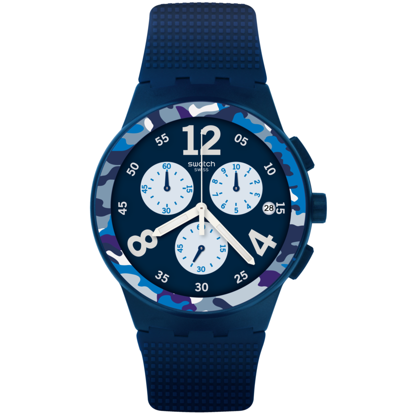 SUSN414 Reloj Swatch Camoblu unisex pulsera de resina