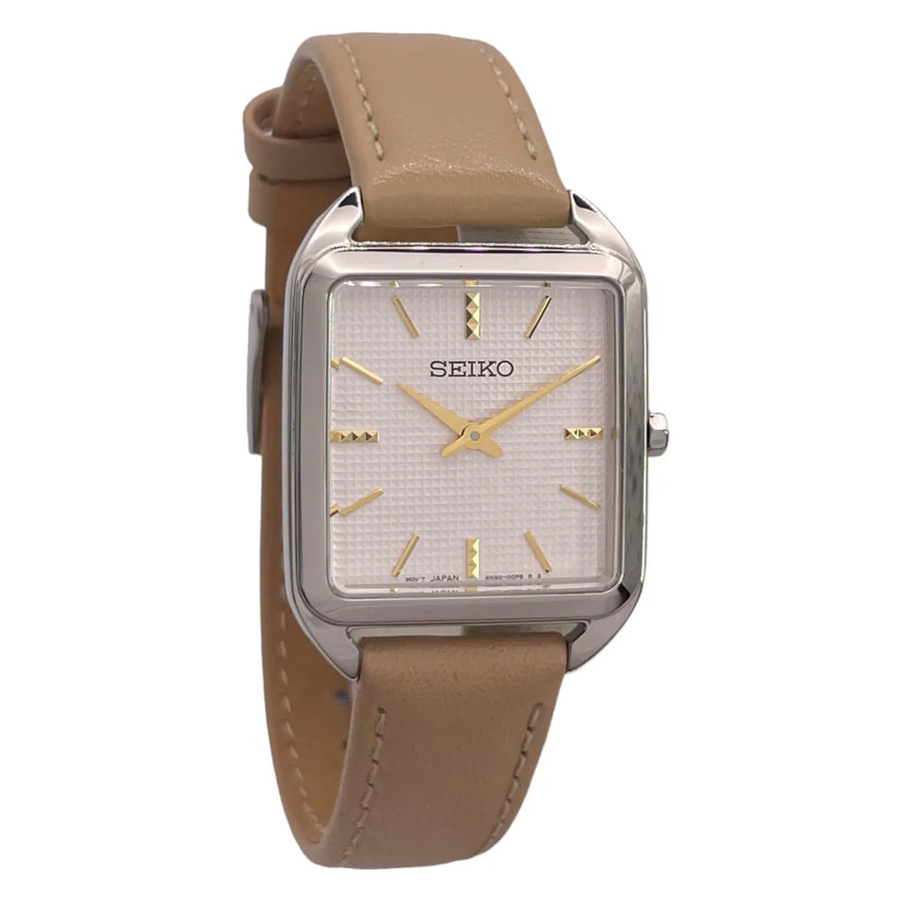 SWR089P1 Reloj Seiko Essentials de mujer pulsera de piel 26 mm