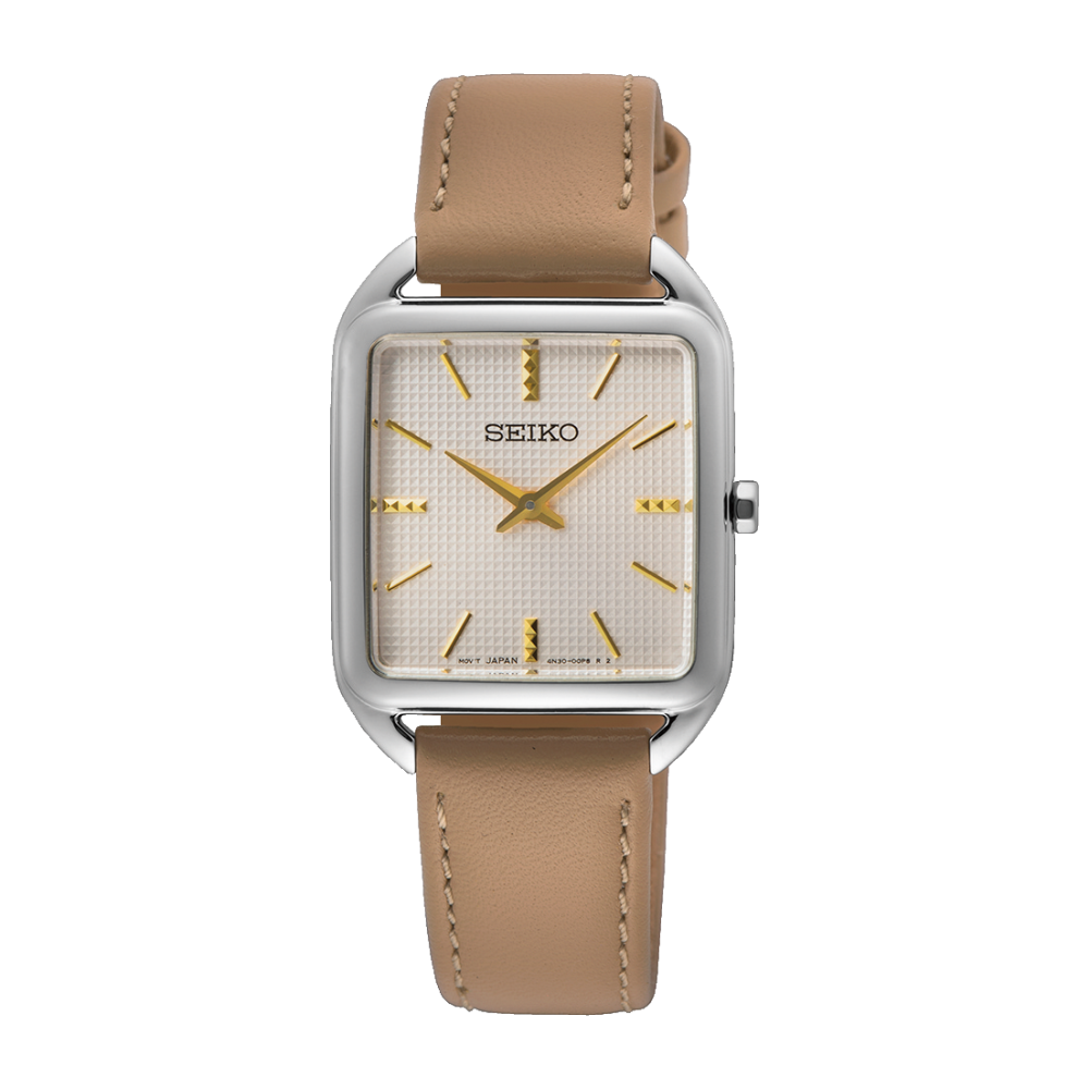 SWR089P1 Reloj Seiko Essentials de mujer pulsera de piel 26 mm