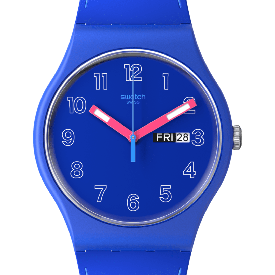 SO29N705 Reloj Swatch Cobalt Disco de hombre pulsera de resina