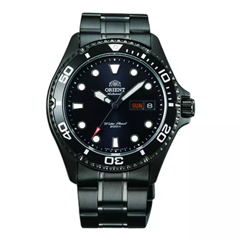 TAA02003B Reloj Orient Ray Raven de hombre correa de acero inoxidable