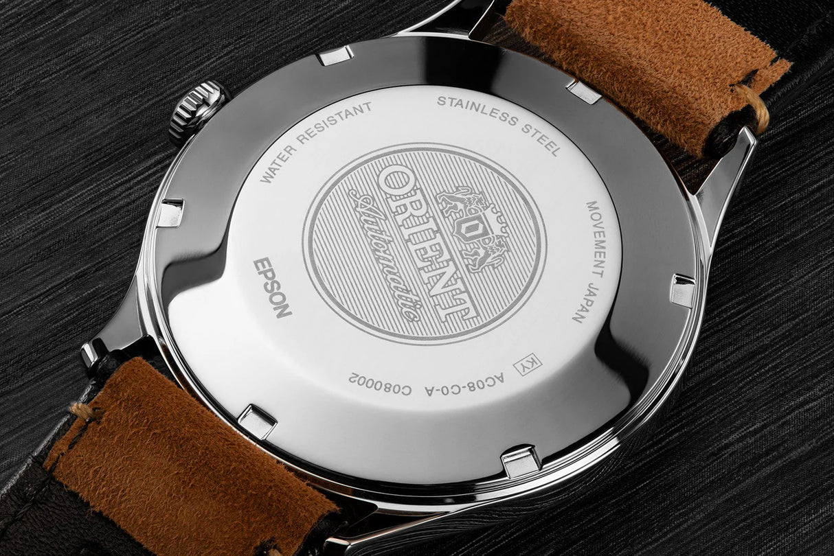 TAC08003A Reloj Orient Bambino de hombre pulsera de cuero