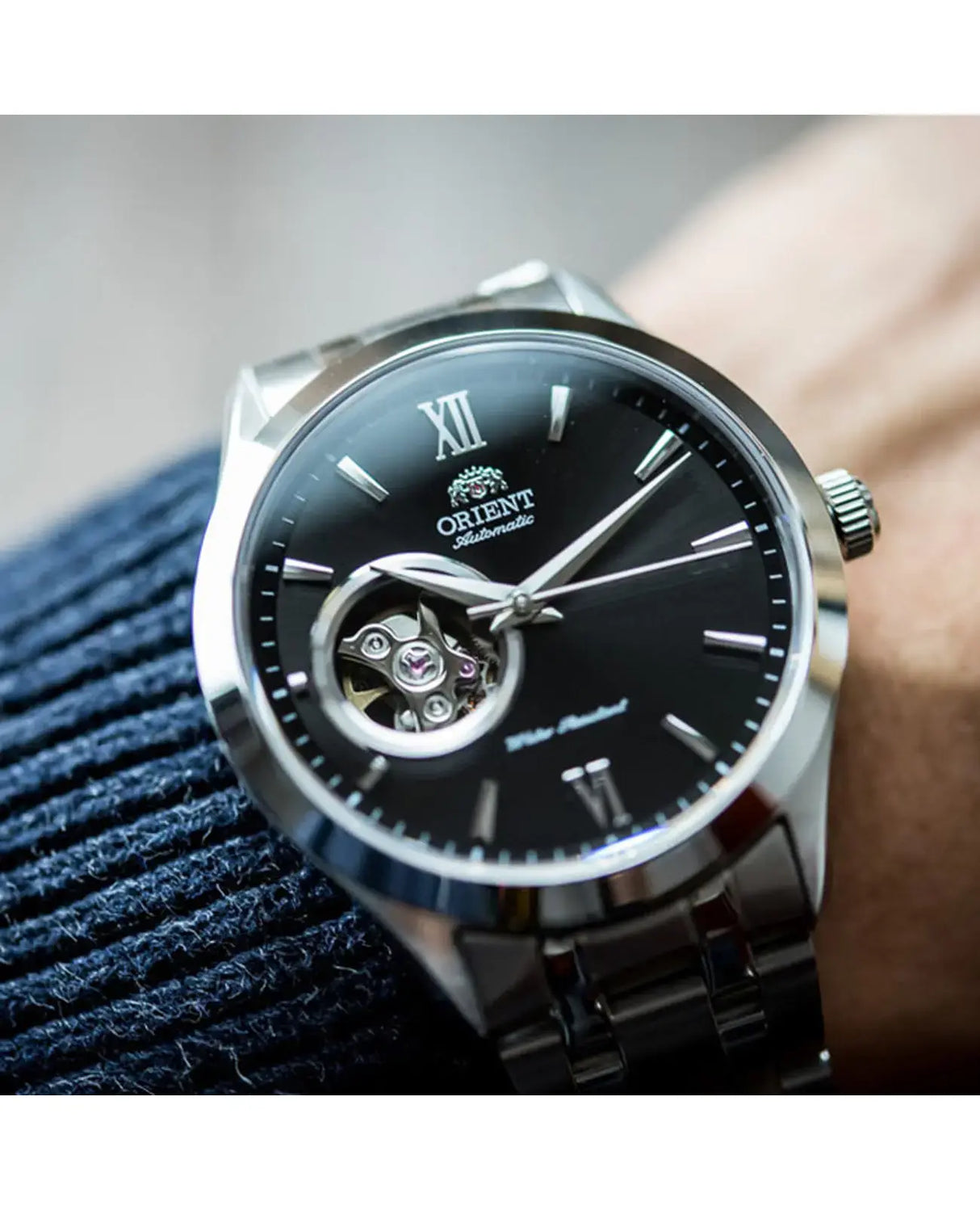 TAG03001B Reloj Orient Open Heart de hombre pulsera de metal