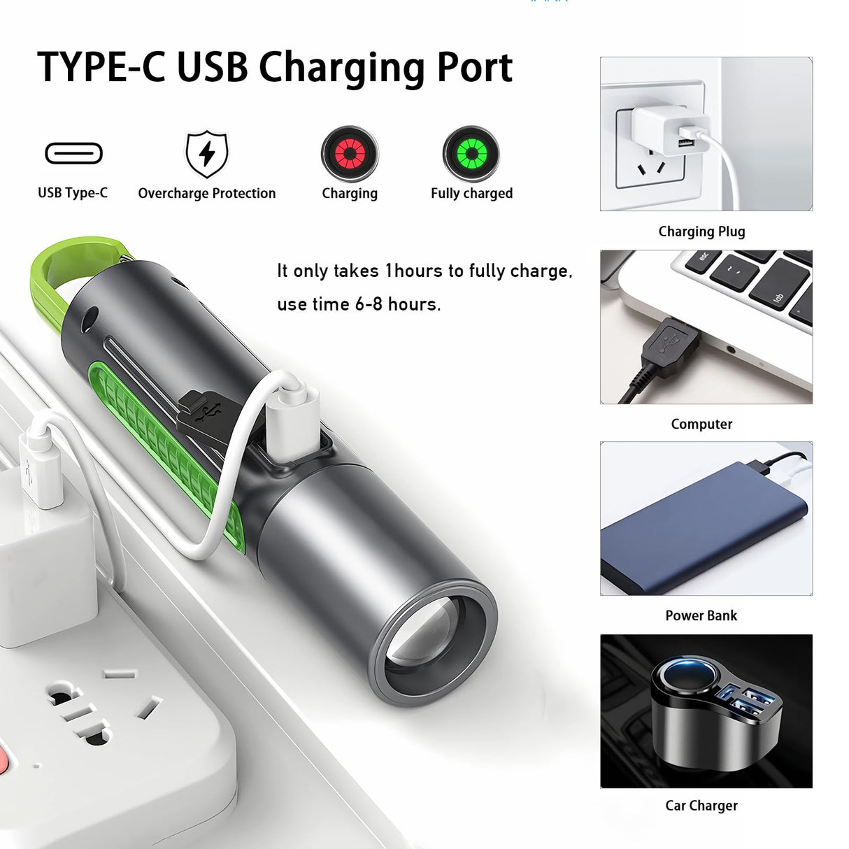 TS-FL1196 Linterna de emergencia recargable