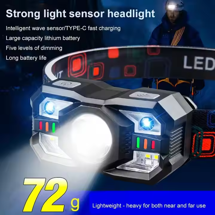 TS-HL196 Linterna de cabeza para senderismo