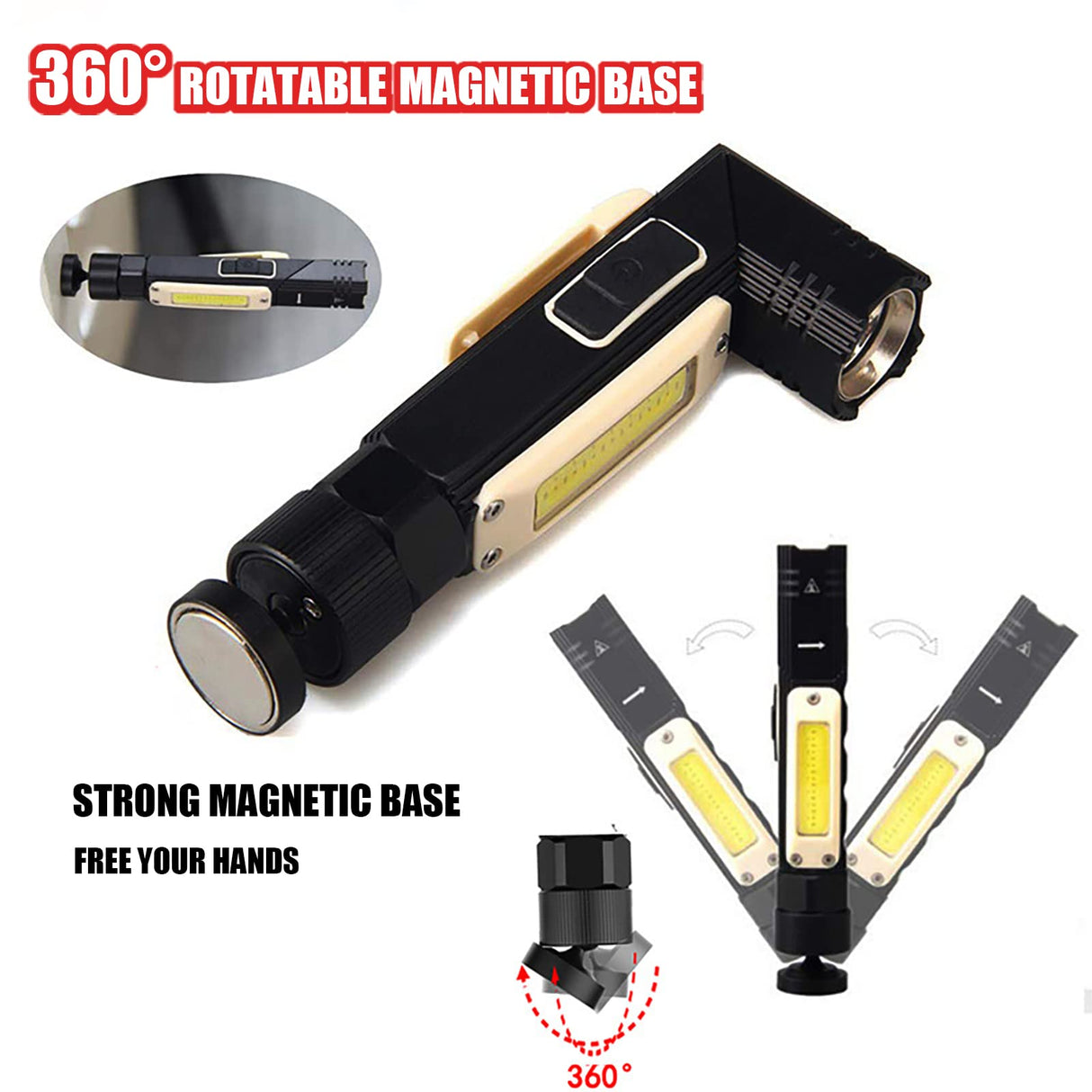 TS-WL167 Linterna Multifuncional 5 en 1 con Carga USB