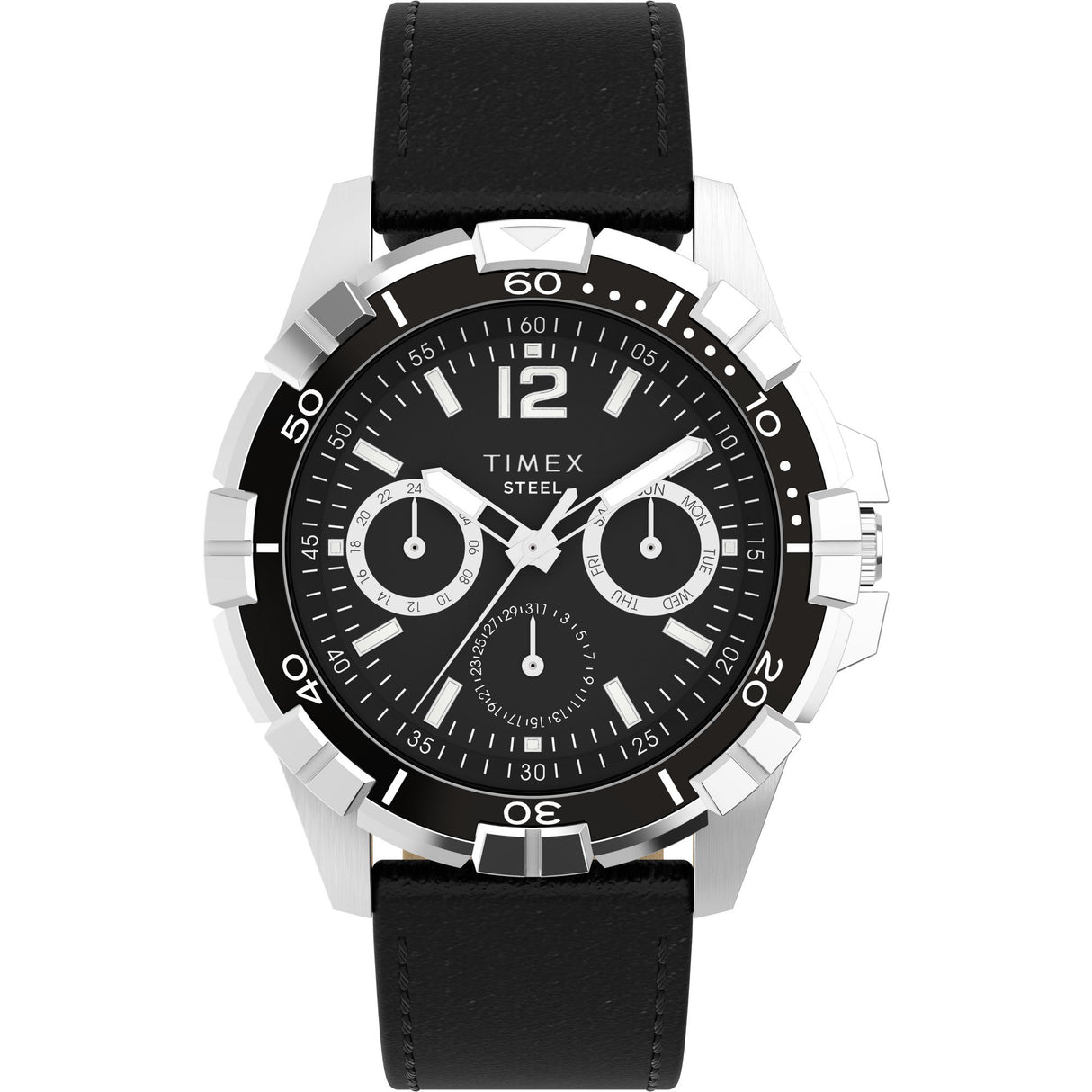 TW2V79100 Reloj Timex Premium Showcase de hombre pulsera de cuero 45 mm