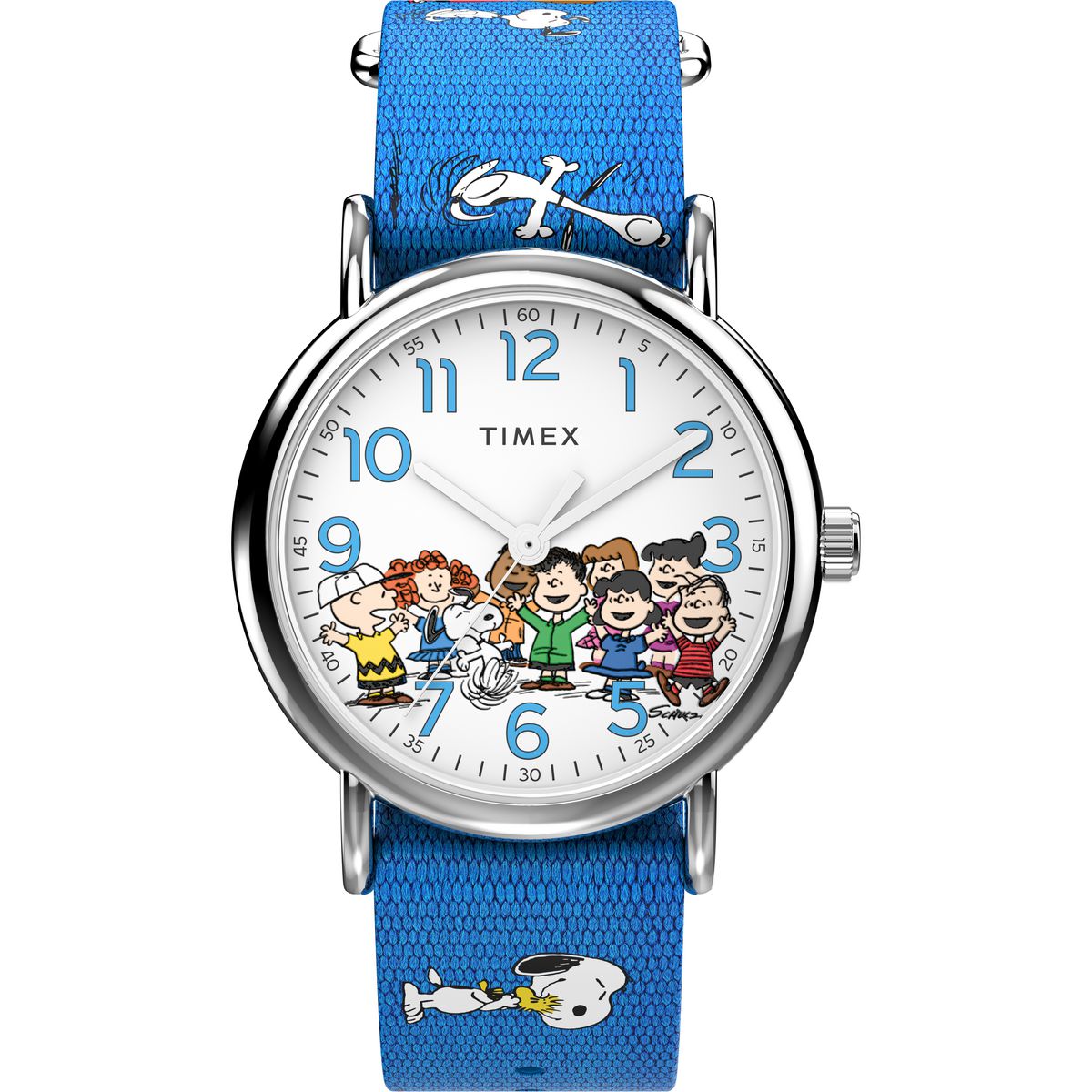 TW2W19400 Reloj Timex Análogo para señorita con Correa de Tela Peanuts Snoopy 38 mm