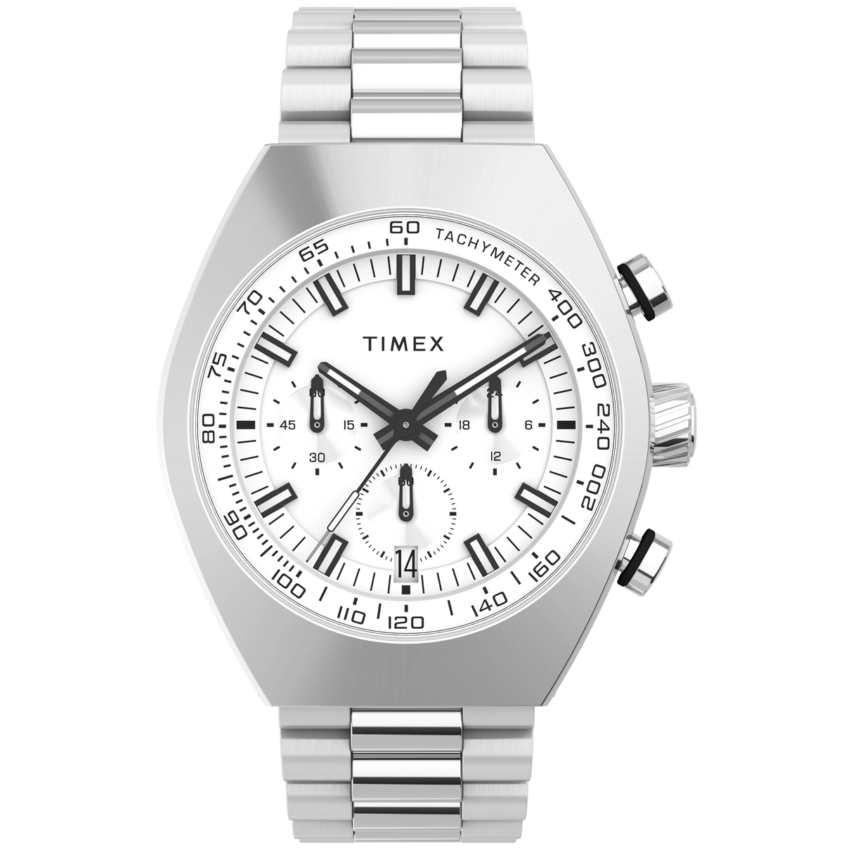 TW2W22200 Reloj Timex Legacy Tonneau de caballero pulsera de acero inoxidable