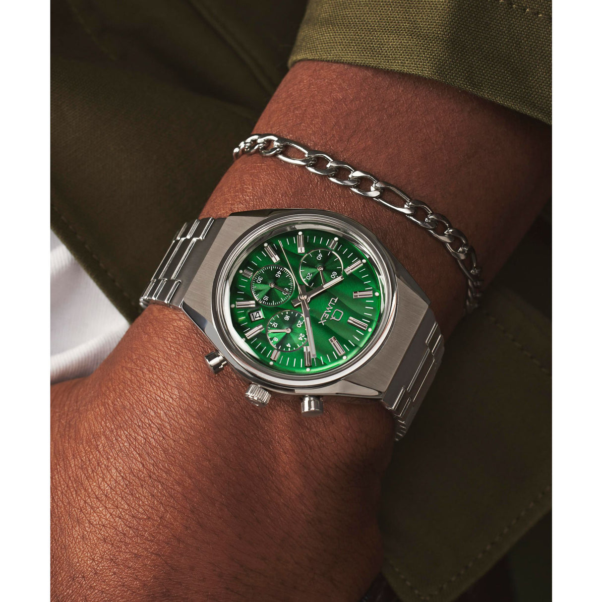 TW2W33600 Reloj Timex Q Falcon Eye de caballero banda de metal 40 mm