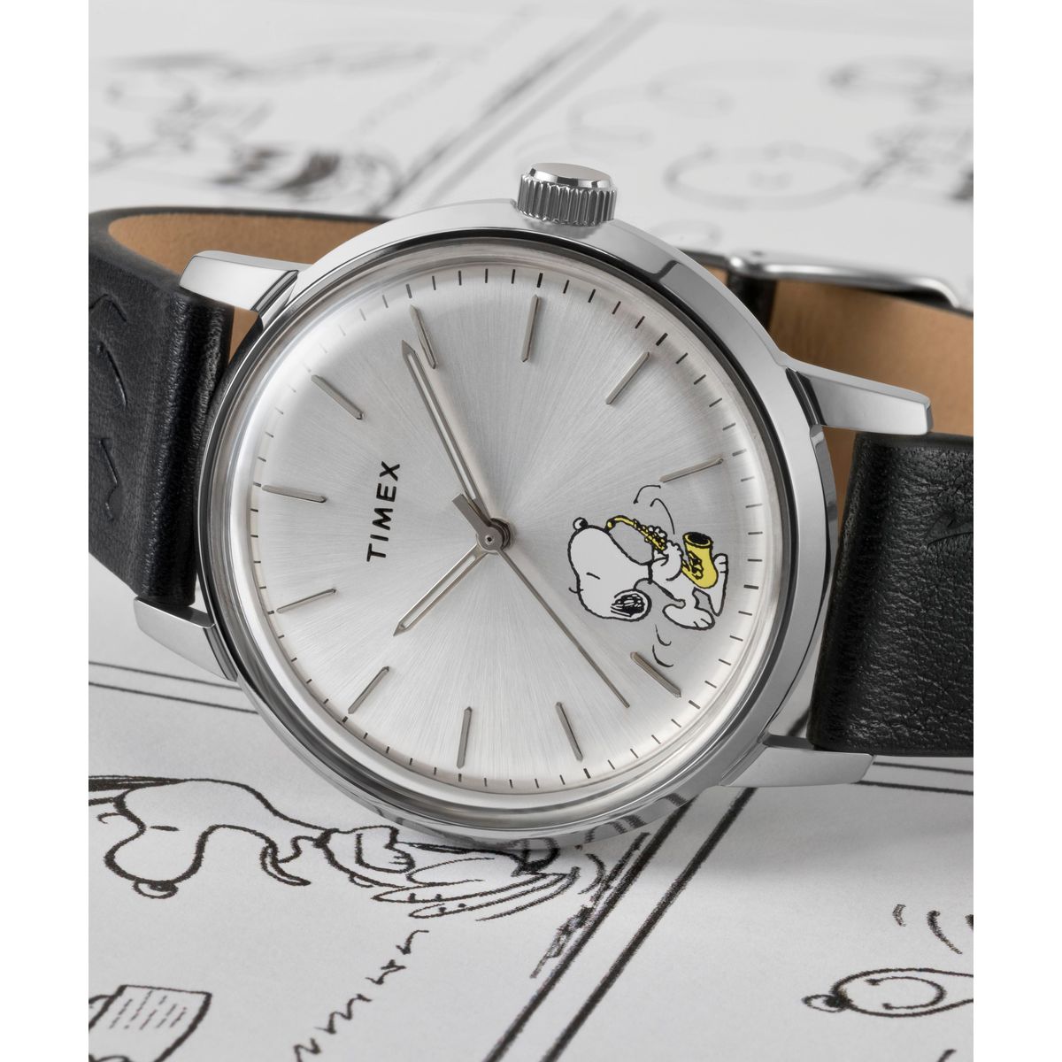 TW2W68800 Reloj Timex Marlin Snoopy de hombre correa de cuero