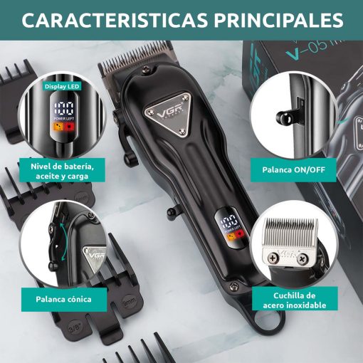 V-051 Rasuradora inalámbrica recargable por USB pantalla LED