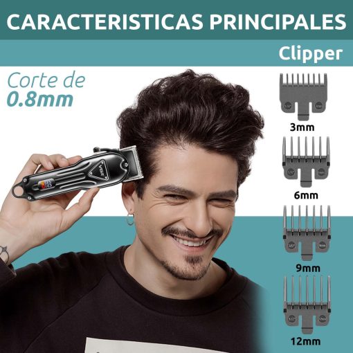 V-051 Rasuradora inalámbrica recargable por USB pantalla LED