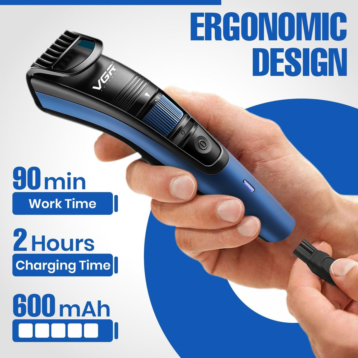 V-052 Rasuradora de cabello VGR recargable