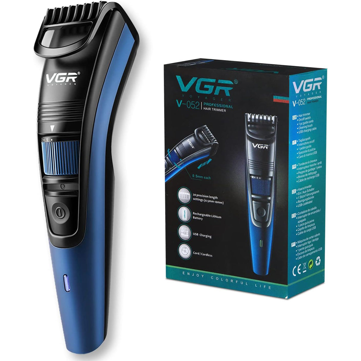V-052 Rasuradora de cabello VGR recargable