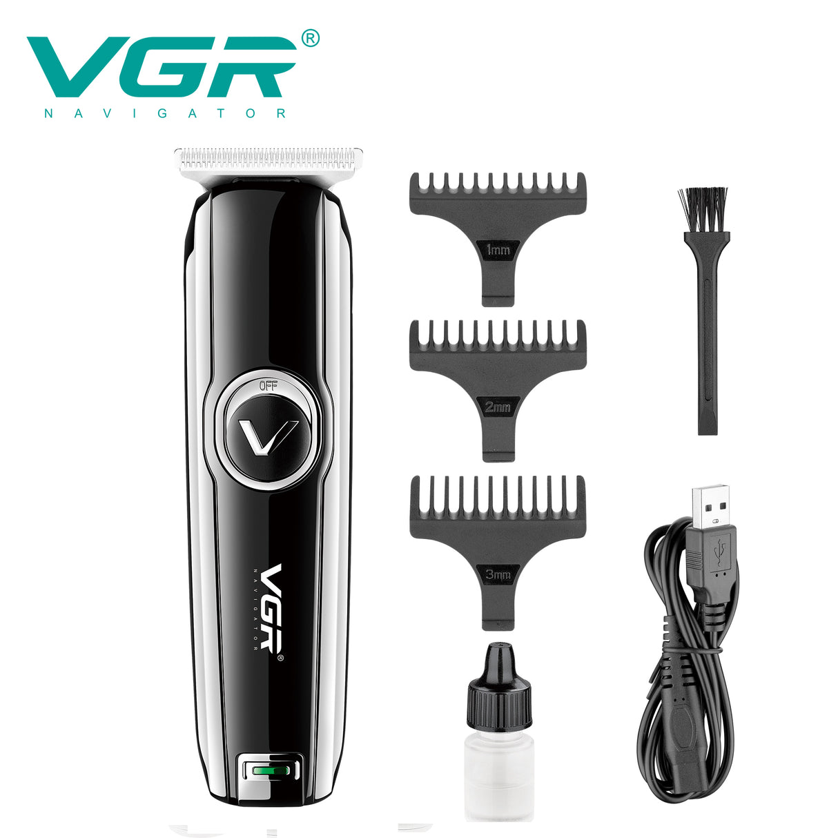 V-168 Rasuradora inalámbrica recargable por USB con indicador LED