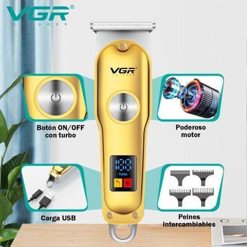 V-290 Rasuradora recargable por USB pantalla LED