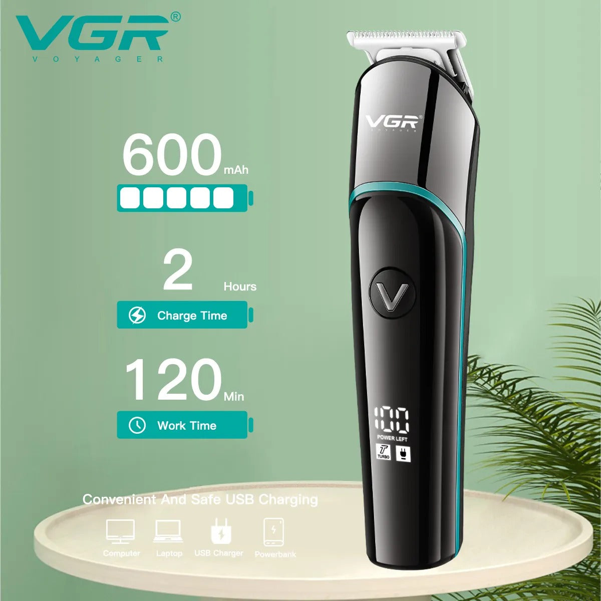 V-291 máquina eléctrica profesional para cortar cabello y barba VGR