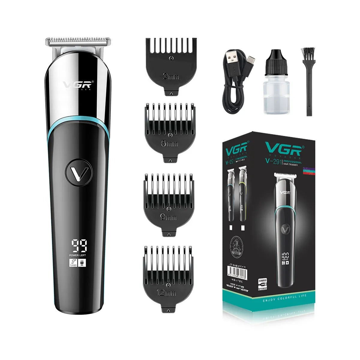 V-291 máquina eléctrica profesional para cortar cabello y barba VGR