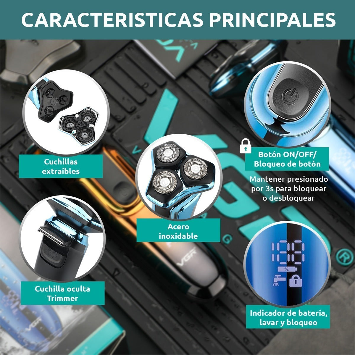 V-313 Afeitadora Eléctrica para Hombre VGR