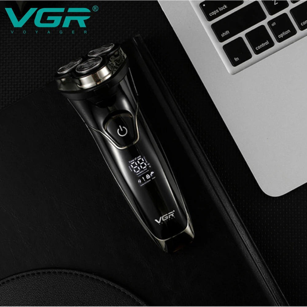 V-318 Rasuradora para afeitar inalámbrica recargable por USB pantalla LED