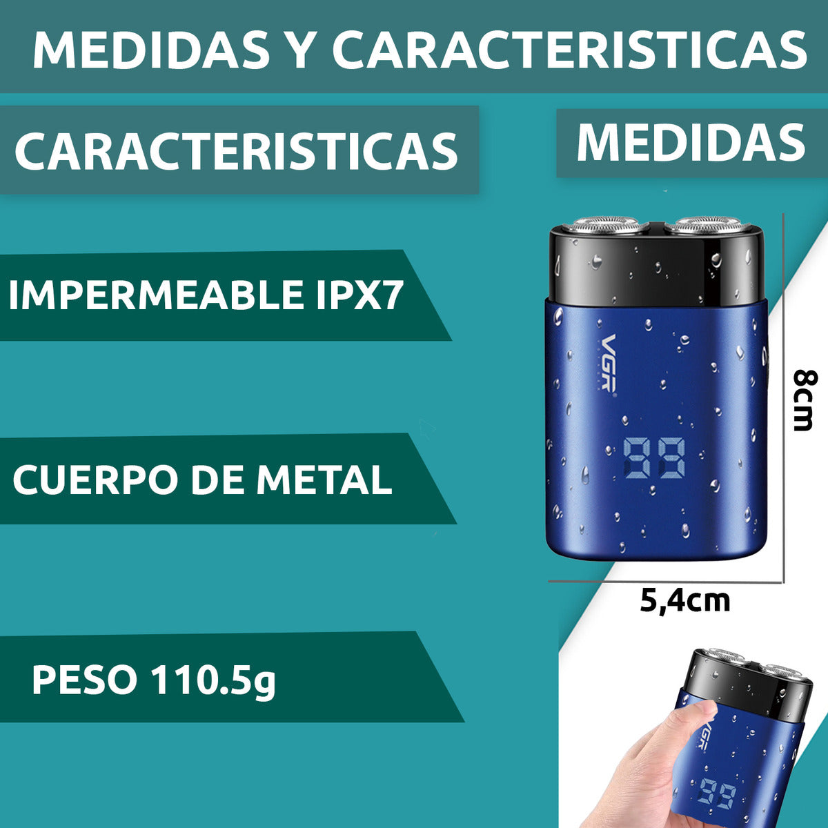 V-347 Recortadora de cabello VGR pequeña