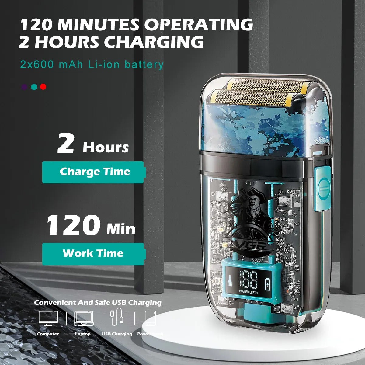 V-352 Afeitadora Eléctrica Hombre impermeable