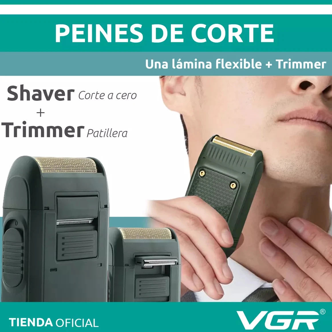 V-353 Afeitadora Eléctrica Profesional Recargable de Única Cuchilla para Hombre